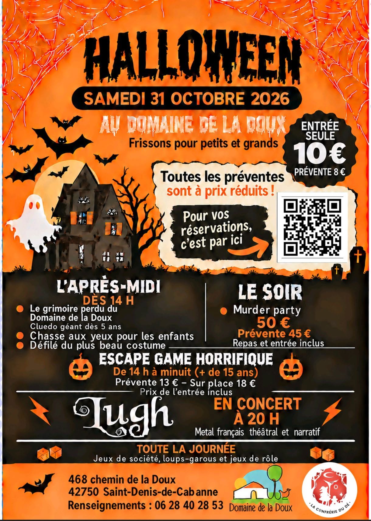 Affiche Halloween 2026 de La Confrérie du Dé